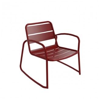 Aluminum Hospitality Arm Chair With Sleigh Leg - Marais
